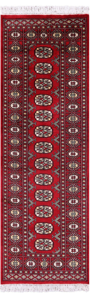 2' 1" X 6' 2" Silky Bokhara Hand Knotted Wool Runner Rug - Q13829