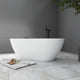 Acrylic Freestanding Soaking Bathtub in White, 67"29"