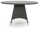 GDF Studio 5-Piece Portola Outdoor Gray Wicker Dining With Cushions Set