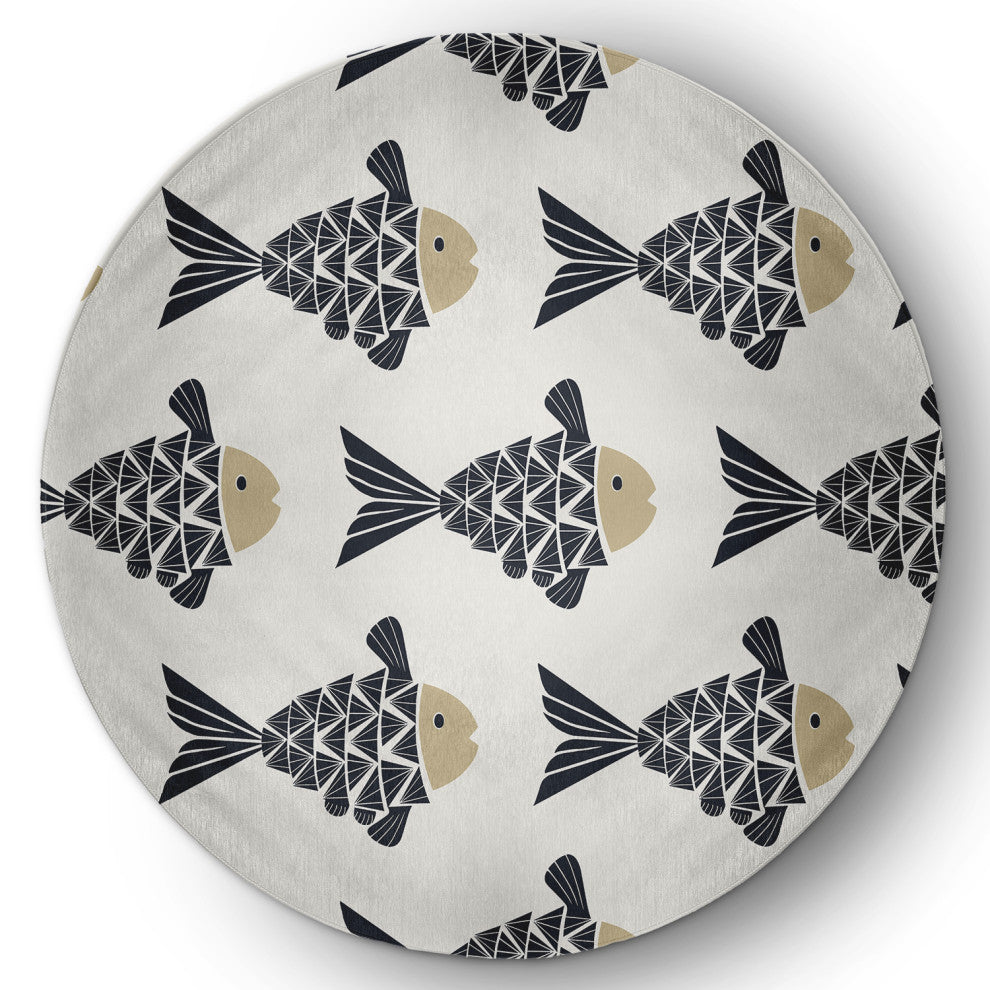 Fish Tales Nautical Chenille Rug