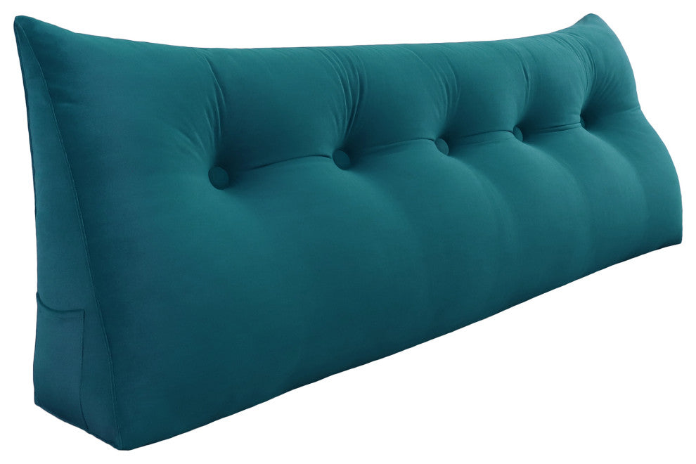 WOWMAX Bed Wedge Pillow Backrest Reading Wedge Daybed Dorm Bed Headboard Cushion, 59x20x8