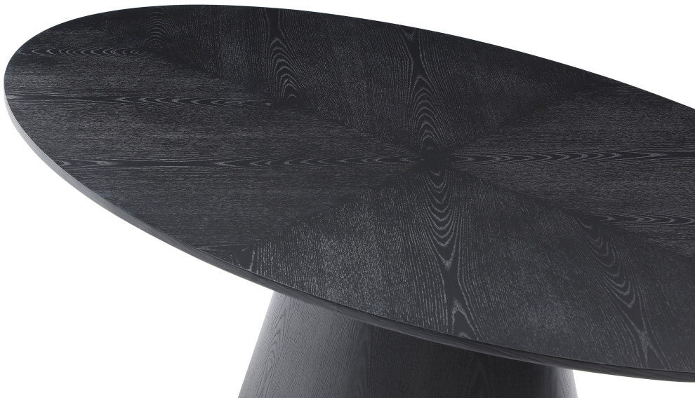Gavin Black Dining Table, Rich Black Finish