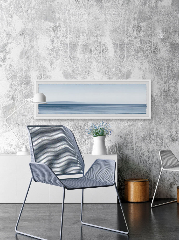"Peaceful Waves" Framed Painting Print, 30x10