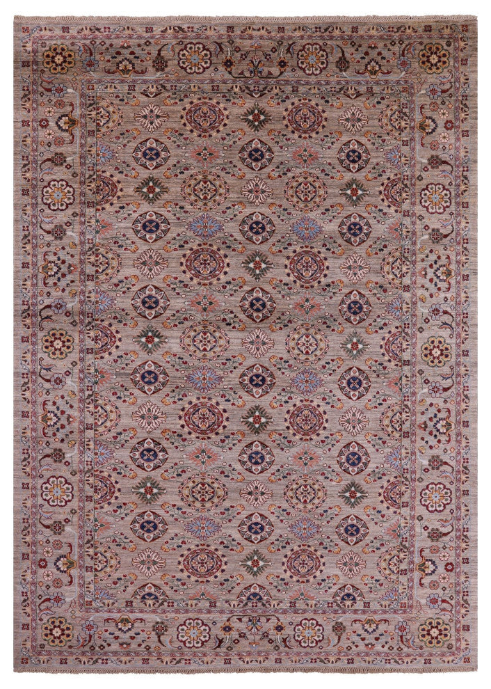 8' 3" X 11' 5" Persian Tabriz Hand-Knotted Wool Rug Q7715