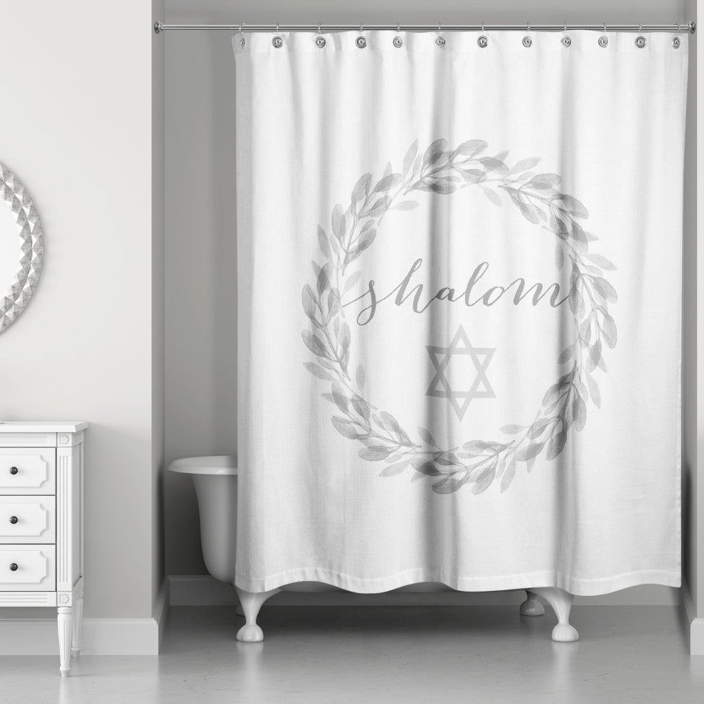 Shalom Wreath 71"x74" Shower Curtain