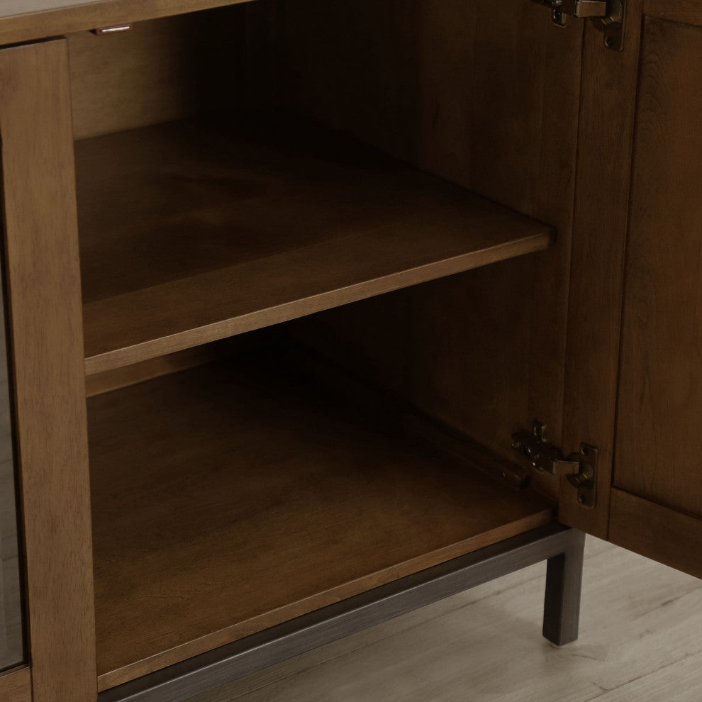 Liberty Wood Media Console, Walnut Brown