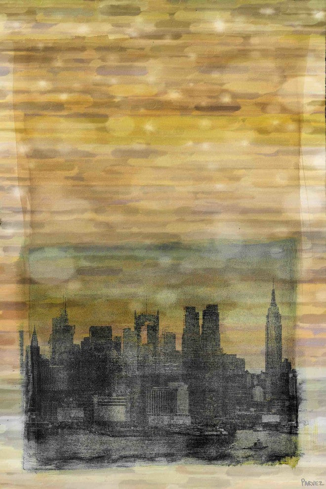 "Shaded NYC" Print on Canvas, 12"x18"