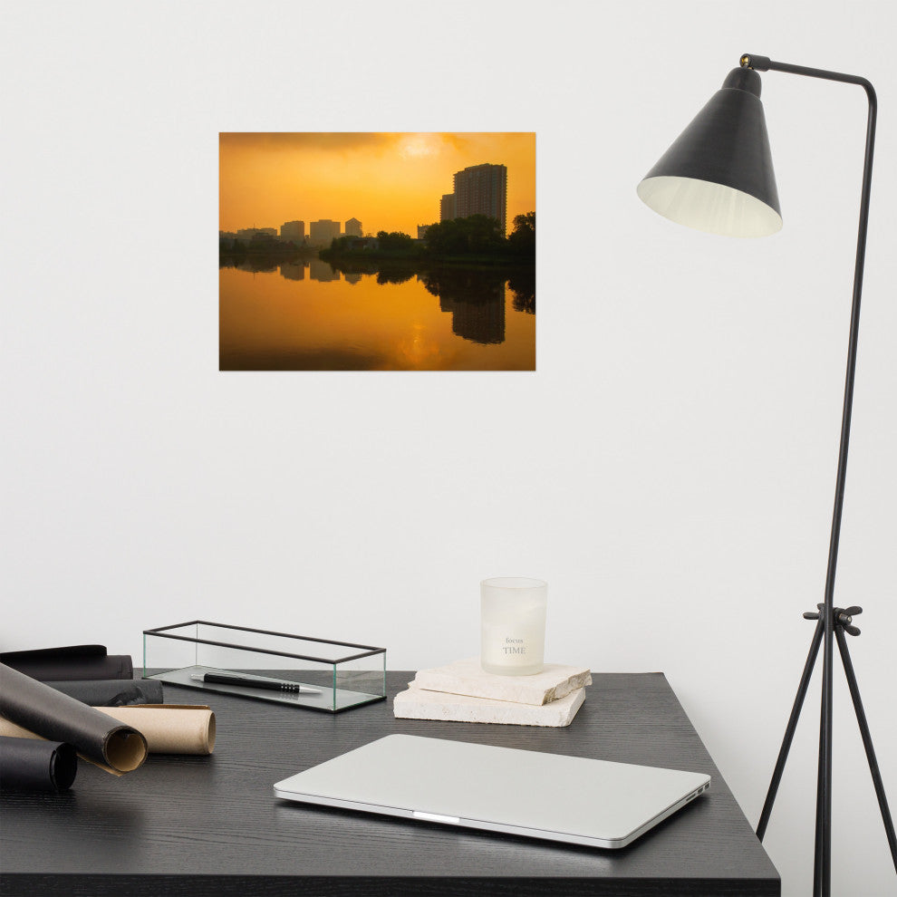 Wilmington at Sunrise Urban Landscape Photo Unframed Wall Art Print, 12" X 16"