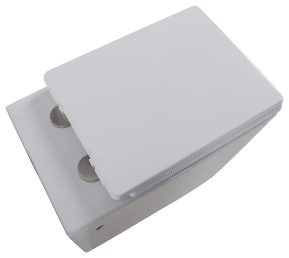 In-Wall Toilet Set, 2"x6" Carrier and Tank, White Round Actuators
