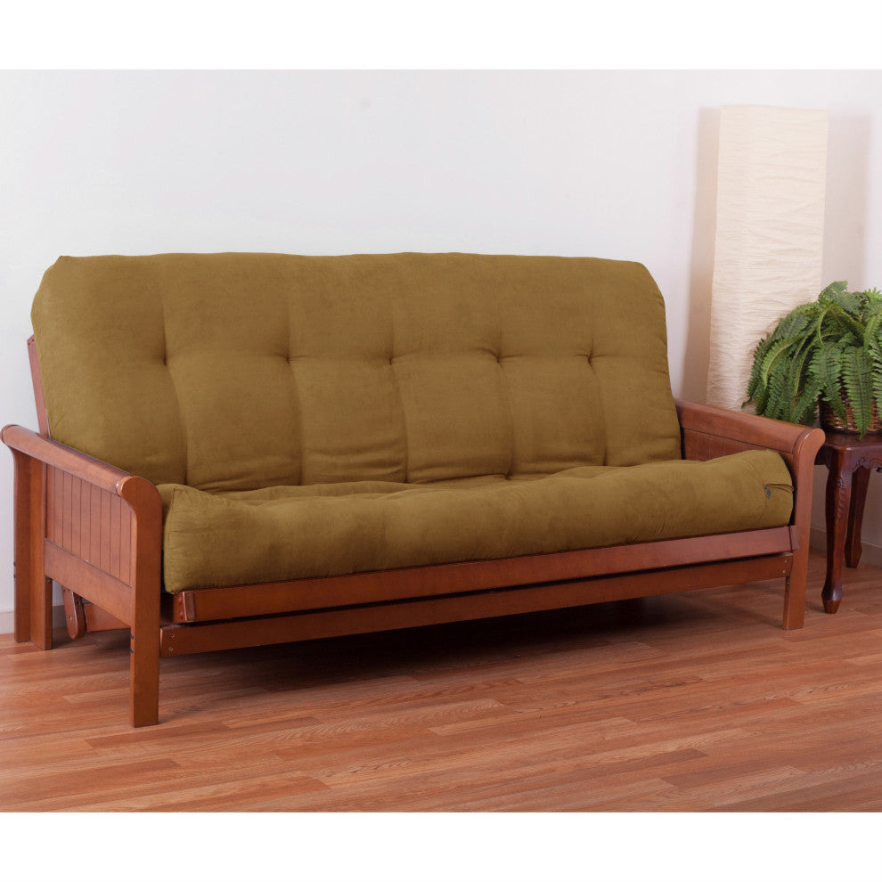 Blazing Needles Vitality 10" Microsuede Full Futon Mattress, Camel