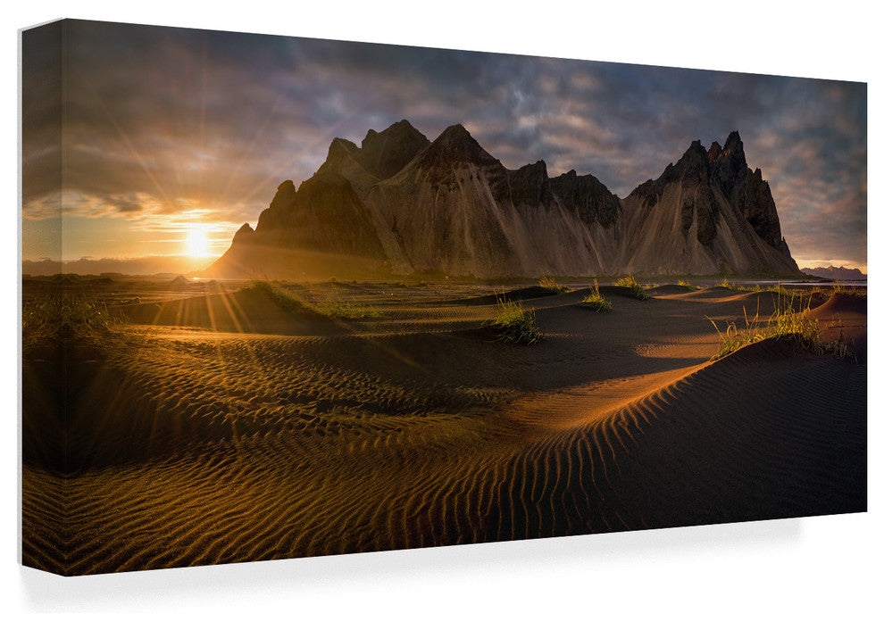 Wojciech Kruczynski 'Stokksnes Sunset' Canvas Art, 47"x24"