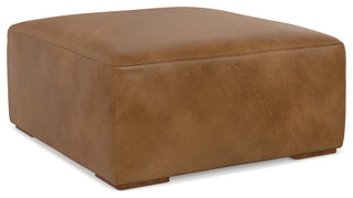 Rex Ottoman in Genuine Leather , Fully Assembled