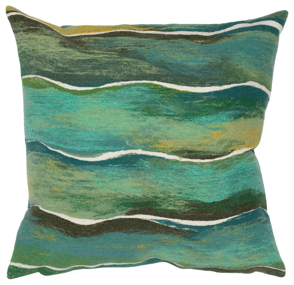Visions IV Swell Indoor/Outdoor Pillow Seaglass 20"x20"