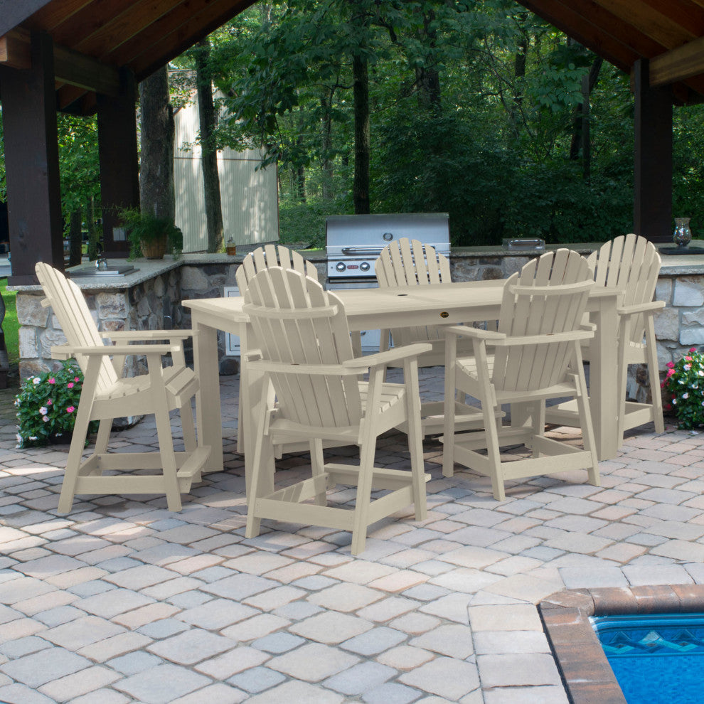 Muskoka 7-Piece 42x84 Counter Dining Set, Weathered Acorn, Whitewash