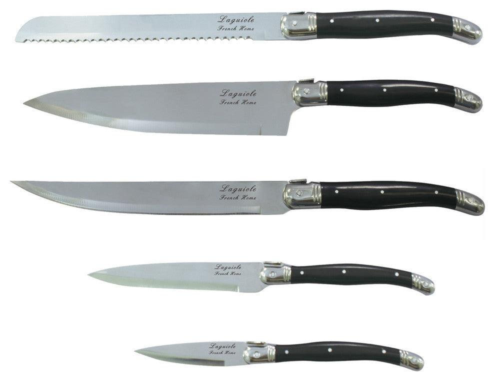 5 Piece Laguiole Kitchen Knife Set