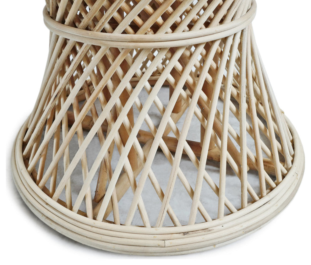 Hourglass Wicker Side Table