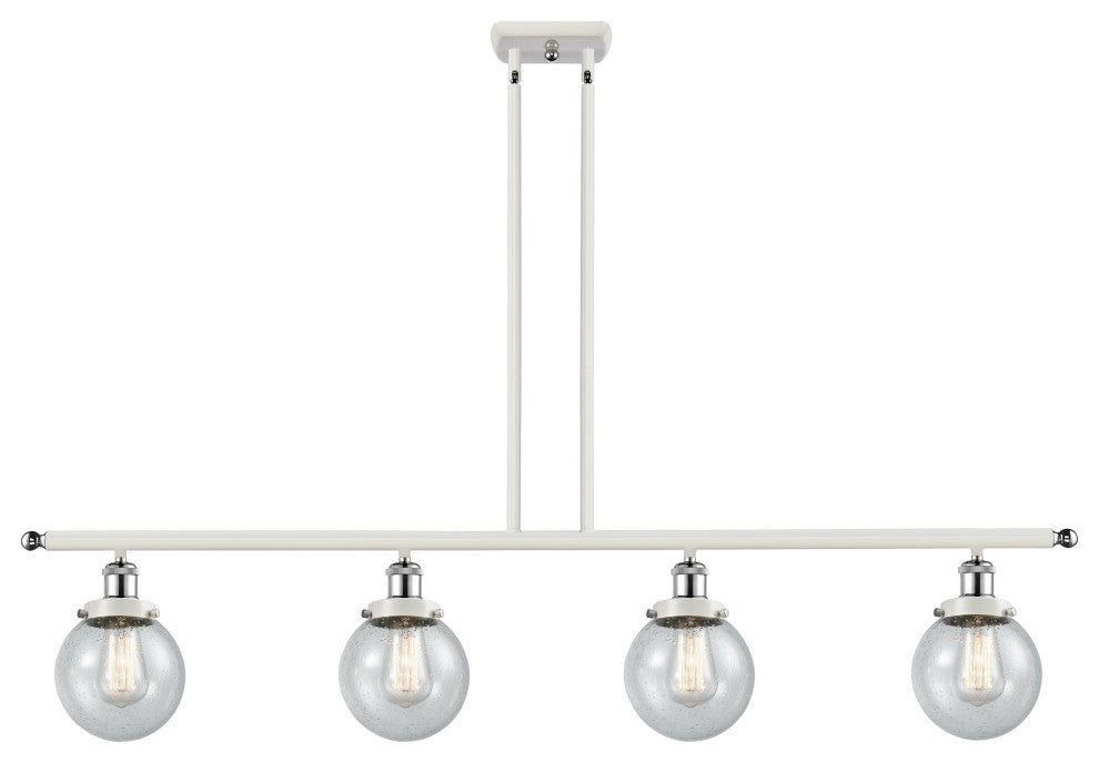 Innovations 916-4I-WPC-G204-6 4-Light Island Light, White, Polished Chrome