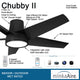 Minka Aire Chubby II 58" Outdoor Coal Smart LED Ceiling Fan with Remote Control