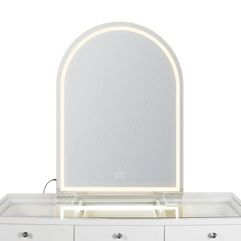 Stage Lite Arch XL Vanity Mirror, Stripe