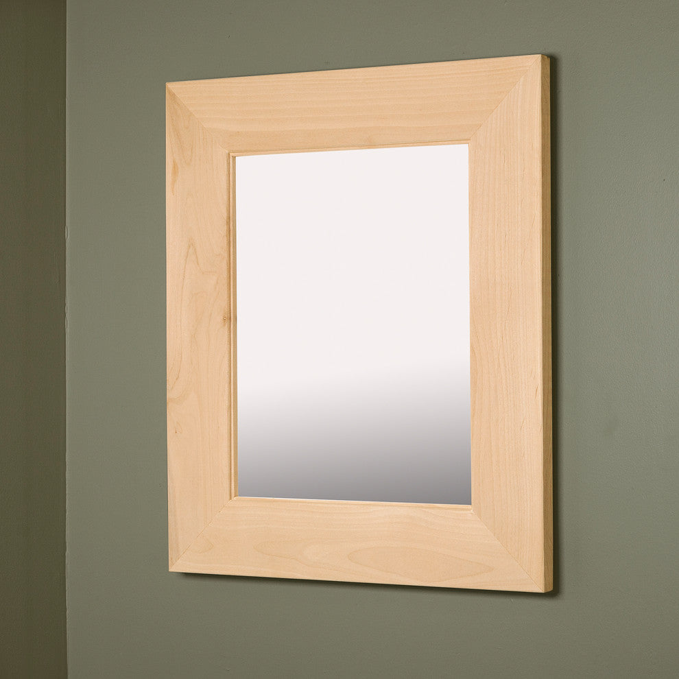 14"x18" Fox Hollow Furnishings Mirrored Medicine Cabinet, Unfinished Flat