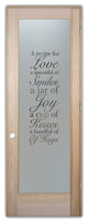 Pantry Door - Recipe for Love - Douglas Fir (stain grade) - 24" x 96" - Knob...