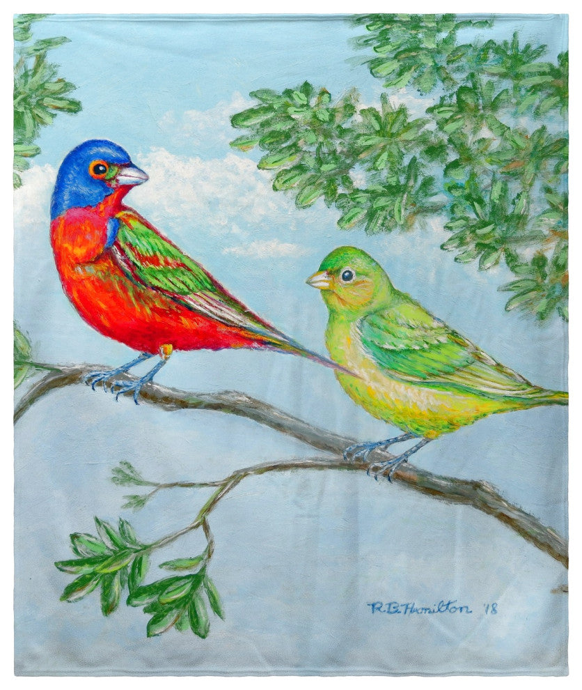 Betsy Drake Pair of Buntings Throw