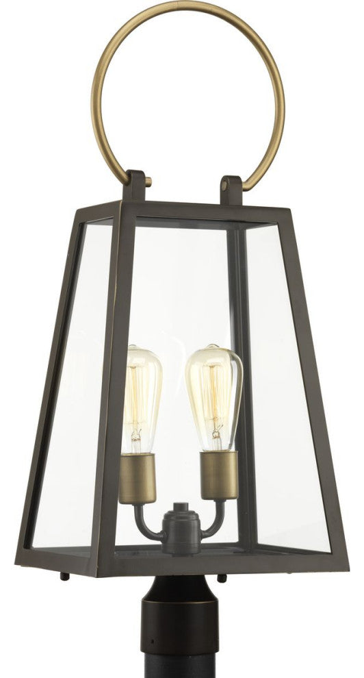Progress Barnett Collection Outdoor Post Lantern P540028-020, Antique Bronze