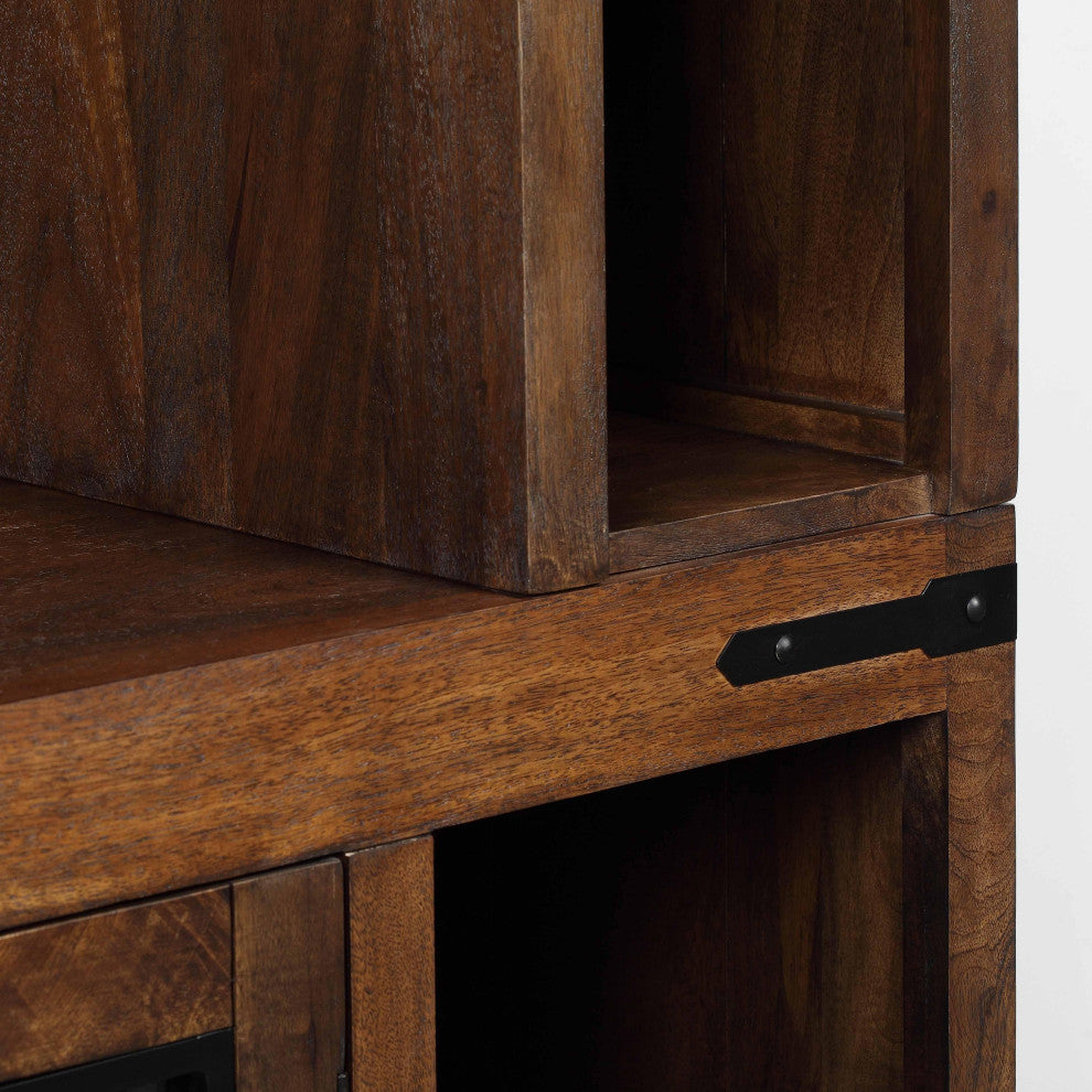 Waylon Rustic Brown Entertainment Center - Brown