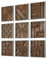 Uttermost Bryndle Rustic Wooden Squares S/9