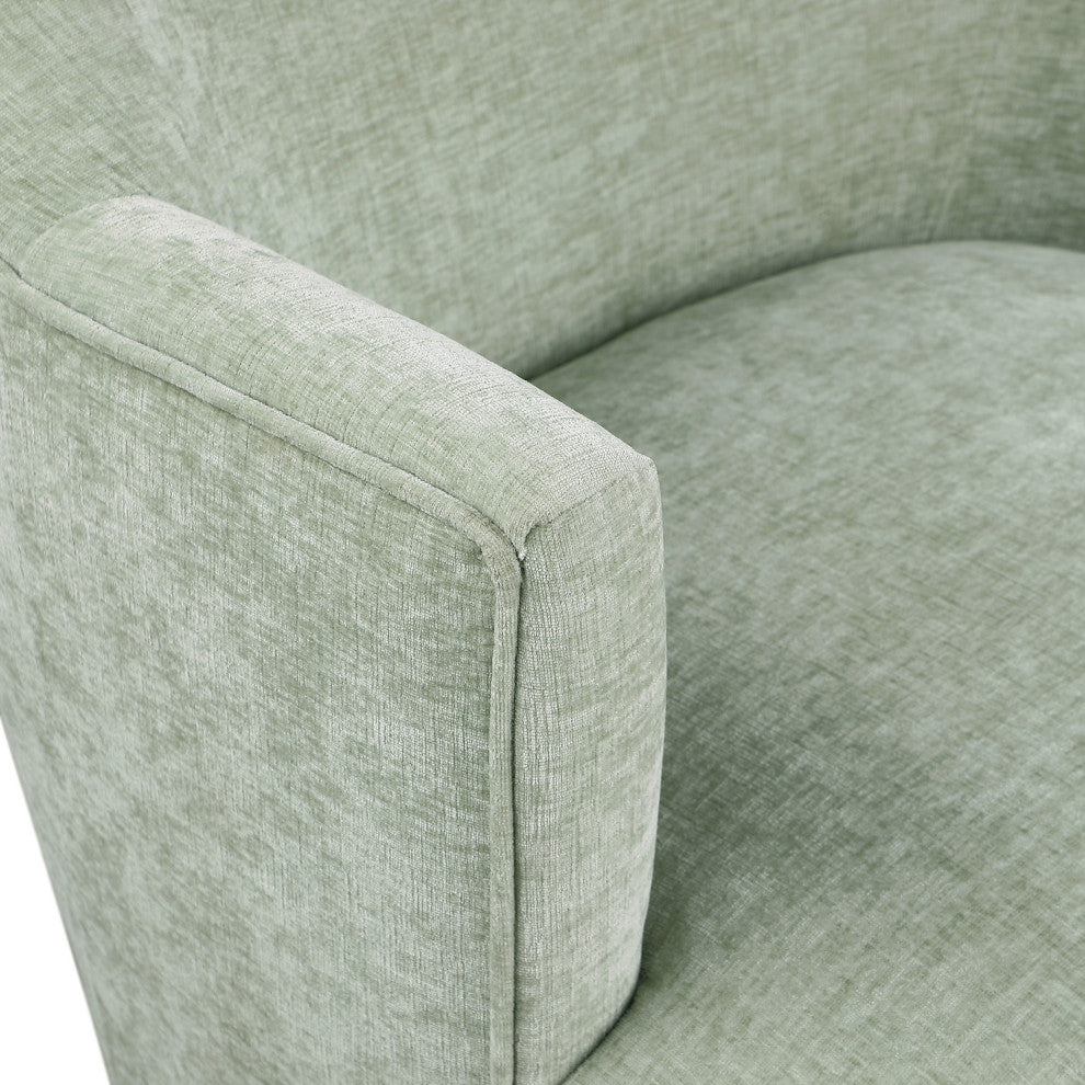 Clarita Swivel Accent Chair, Mint, Chenille Fabric
