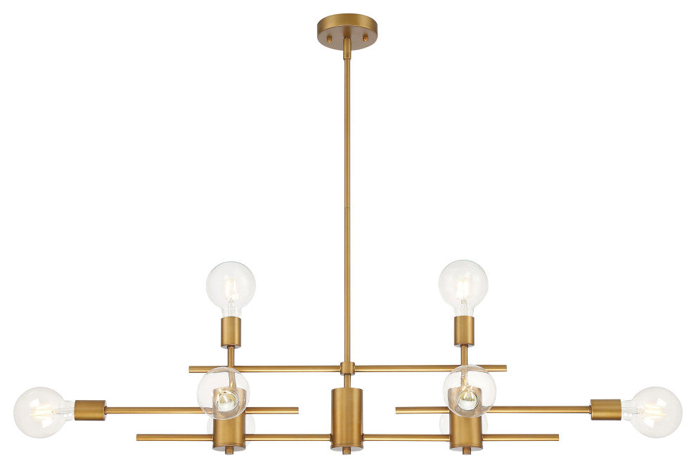 Delphi - 8 Light Island - Aged Gold Finish
