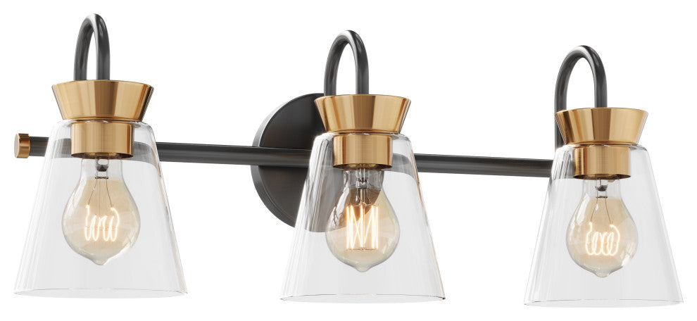 Vintage Over Mirror Bathroom Vanity Light With Dome Glass Shade