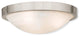 Livex 73952-91 3-Light Brushed Nickel Ceiling Mount, Brushed Nickel