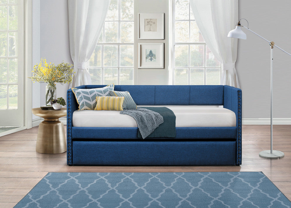 Kendra Daybed With Trundle, Blue
