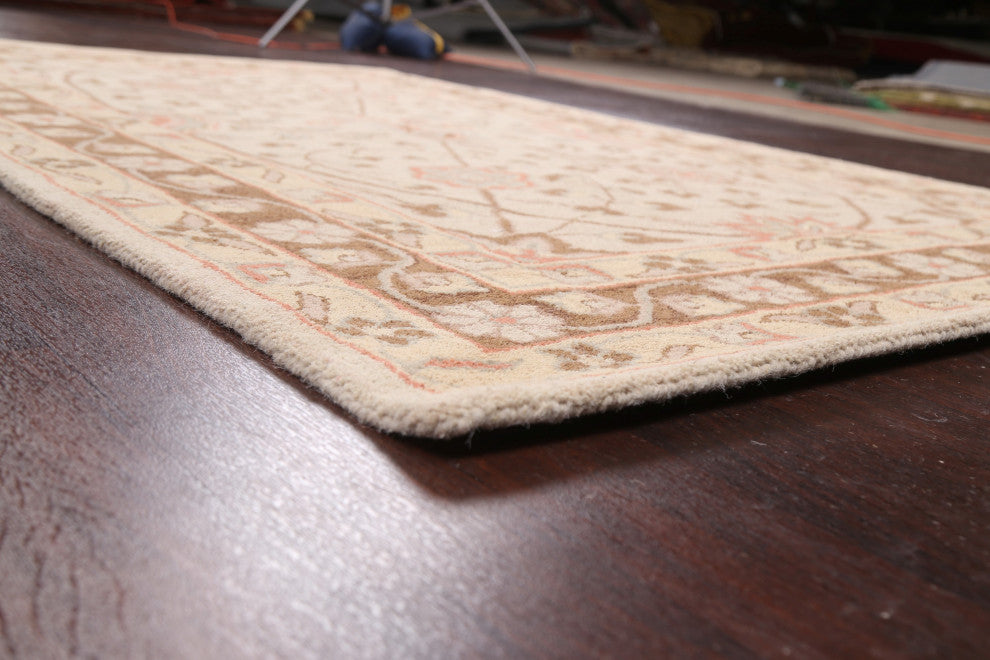 Floral Oriental Area Rug Hand-tufted Traditional Wool Carpet 5x8
