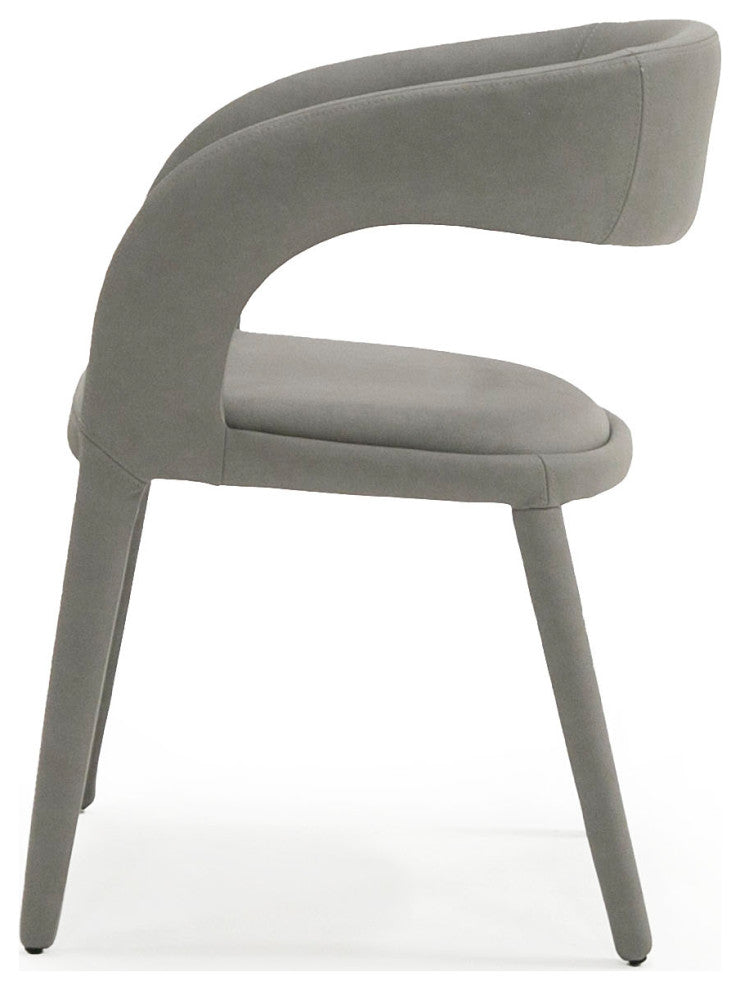 Modrest Faerron Modern Grey Leatherette Dining Chair