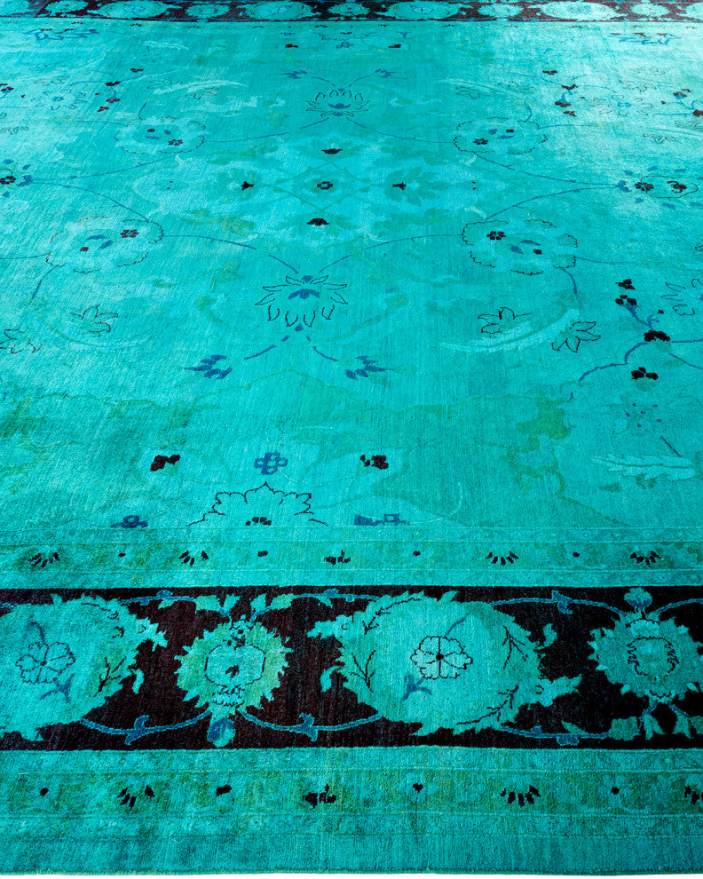 Fine Vibrance, One-of-a-Kind Hand-Knotted Area Rug Brown, 10' 1 x 13' 8