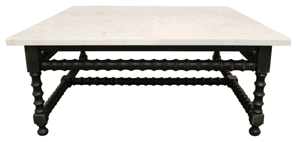 Cranberry Marble Top Coffee Table