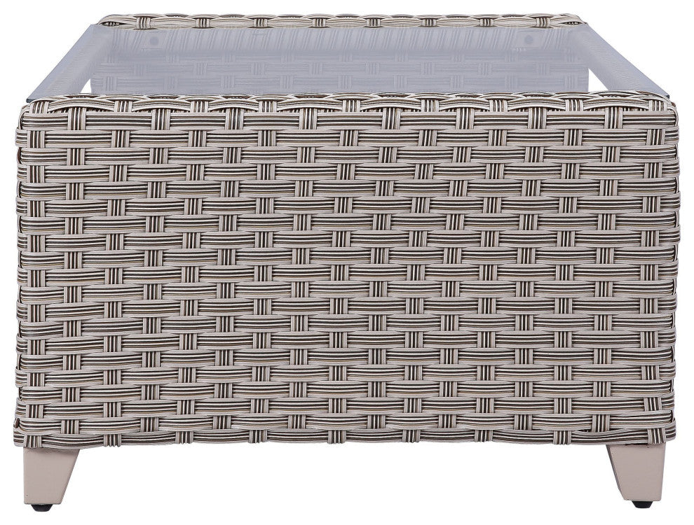 ACME Greeley 4PC Pack Patio Sofa Set in Gray Fabric & Gray Finish