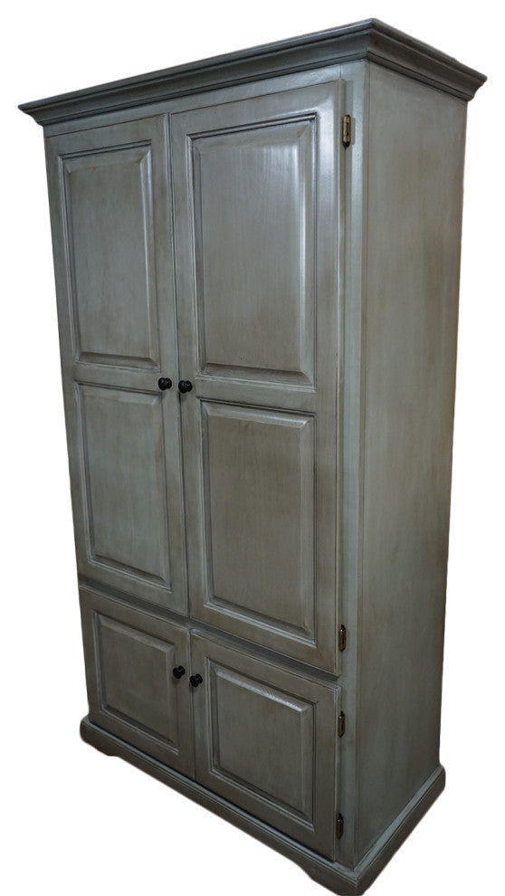 Double Wide Kitchen Pantry Cabinet, Tempting Turquoise
