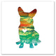 Designs Direct Creative Group Paint Silhouette Corgi 30x30 Canvas Wall Art