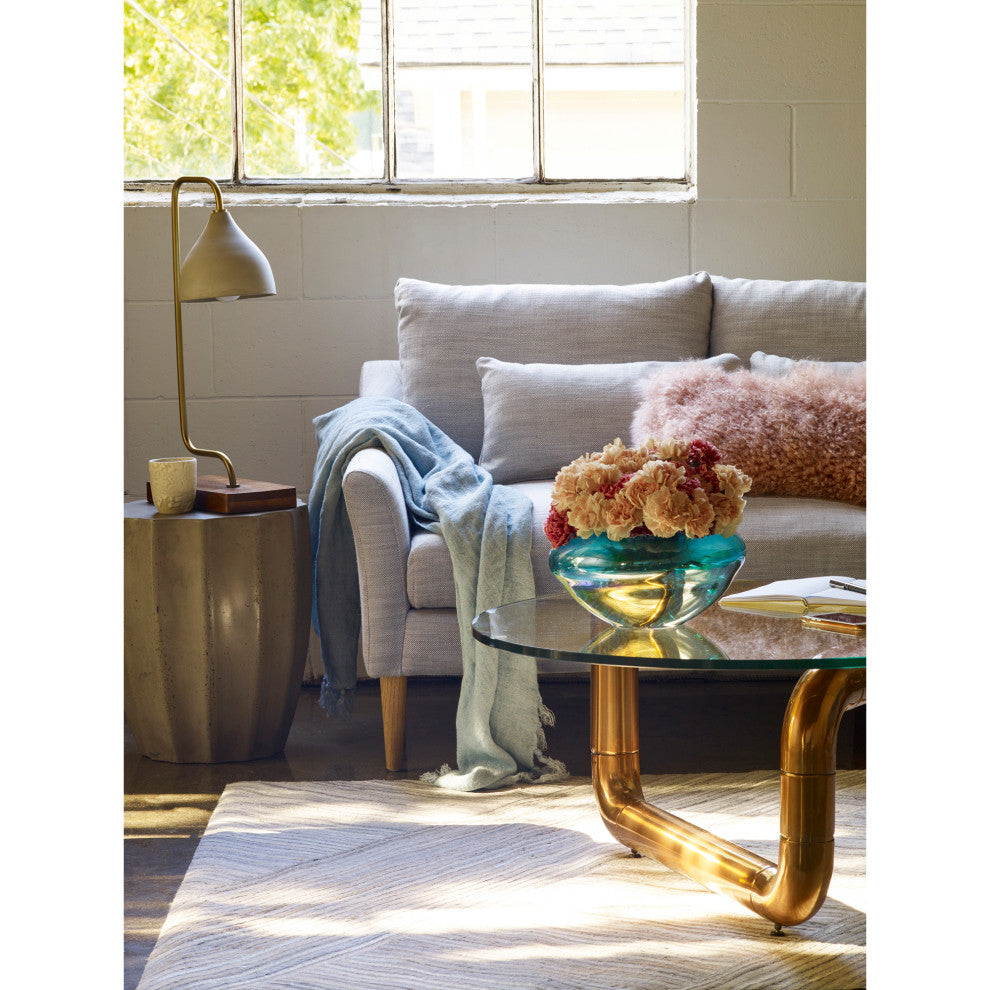 Contemporary Lamb Fur Pillow Rect. Pink - Pink