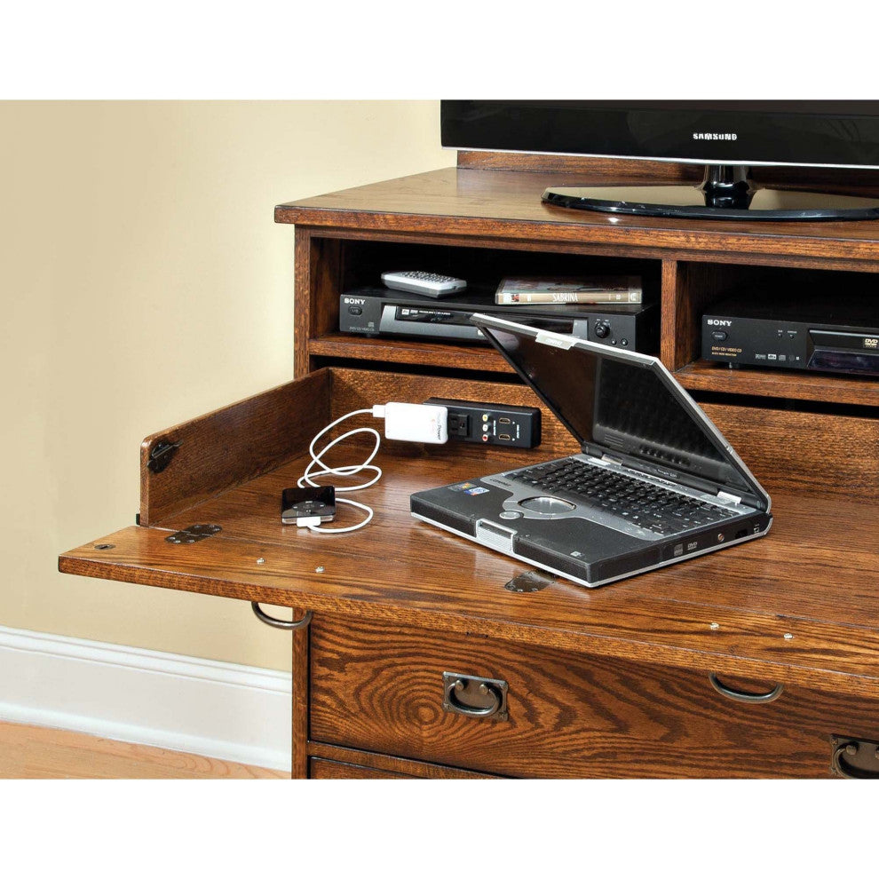 Oak Park 5-Drawer Media Chest, Mission