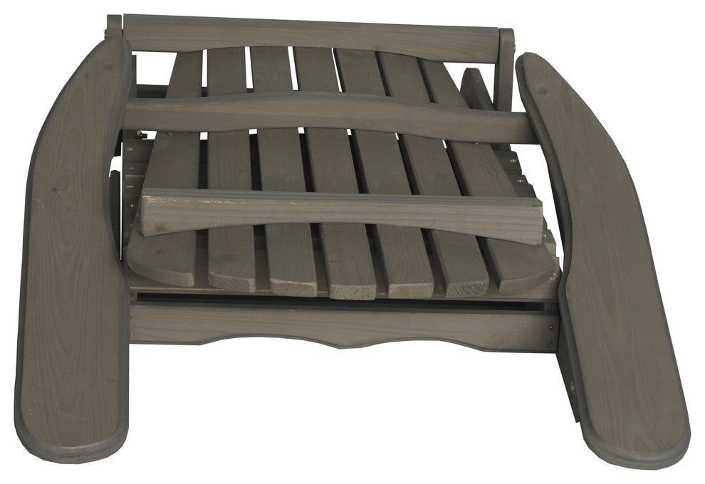 Villartet Solid Wood Classic Adirondack Outdoor Folding Chair, Steel