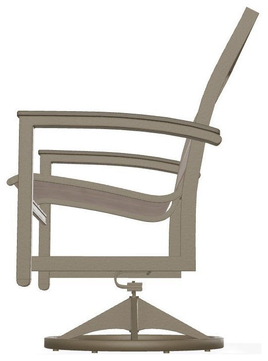 Bazza Sling Outdoor Swivel Rocker, Augustine Fennel/Beachwood