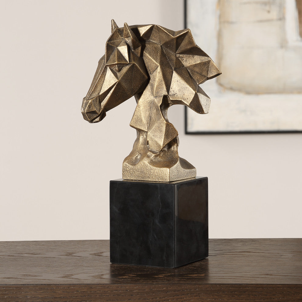 Uttermost Chiseled Horse Bust Sculpture