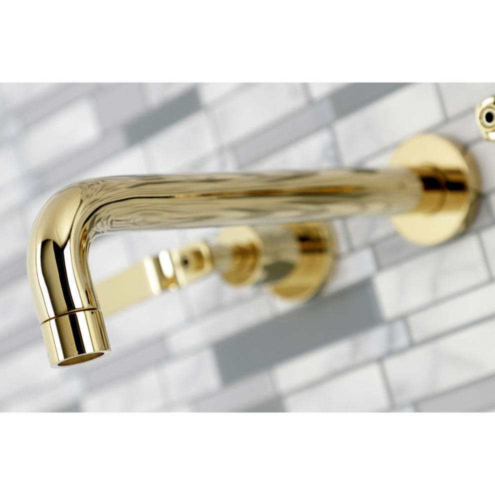 KS8022KL Two-Handle Wall Mount Tub Faucet, Polished Brass