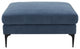 Serena Blue Velvet Ottoman With Black Legs