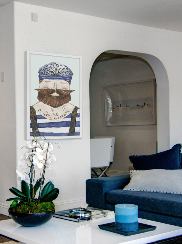 "The Marine" Framed Painting Print, 12"x18"