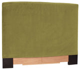 Bella Twin Headboard Slipcover, Moss Green